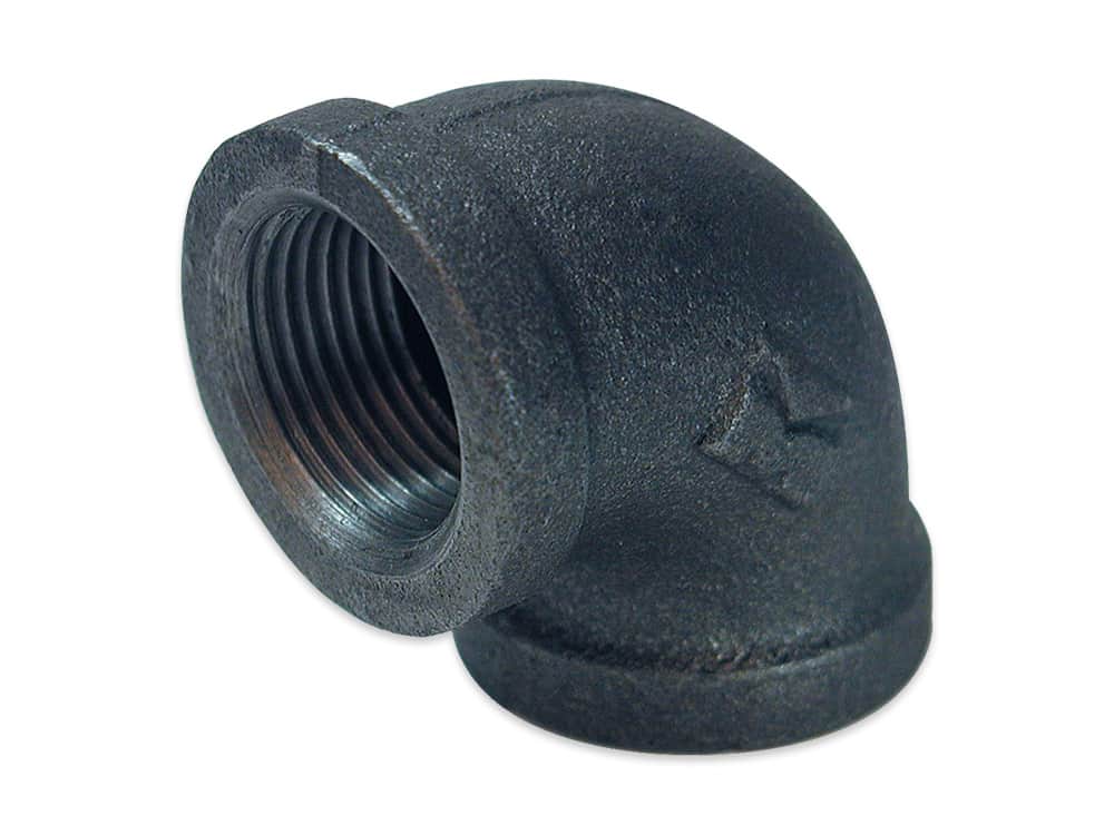 black iron 90 degree elbow
